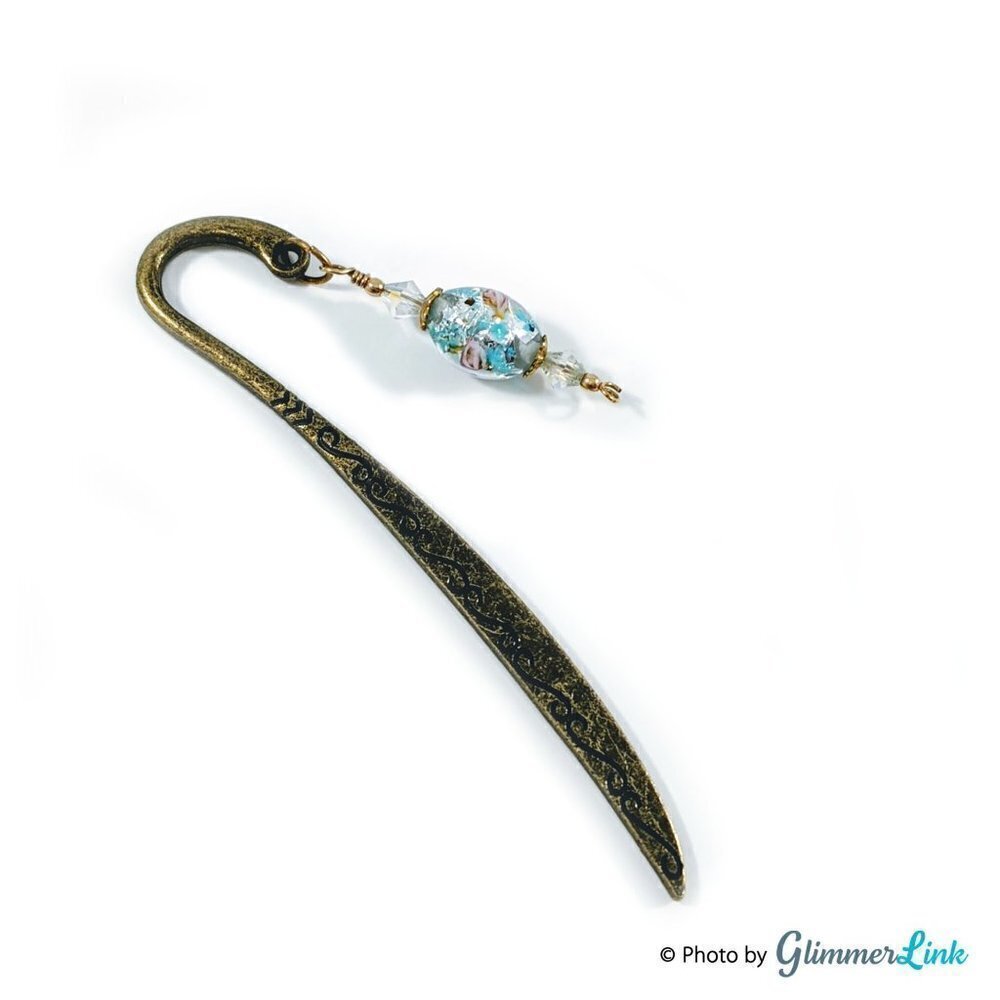 Handmade AB Lampwork Beaded Bookmark